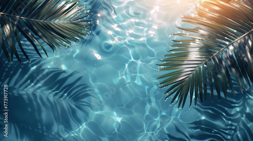 Palm Tree Reflecting in Pool © ArtCookStudio