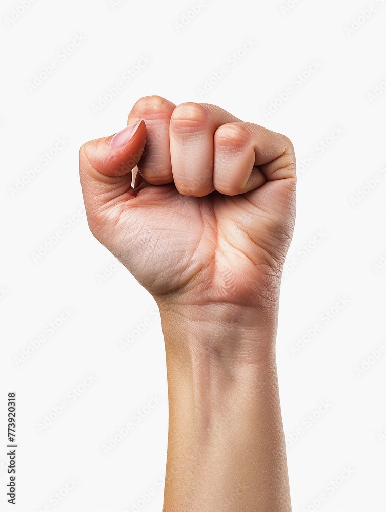 Hand photography with an upward fist gesture Hand photography with an upward fist gesture