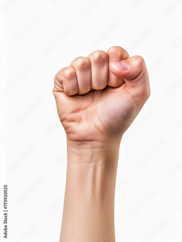 Hand photography with an upward fist gesture Hand photography with an upward fist gesture