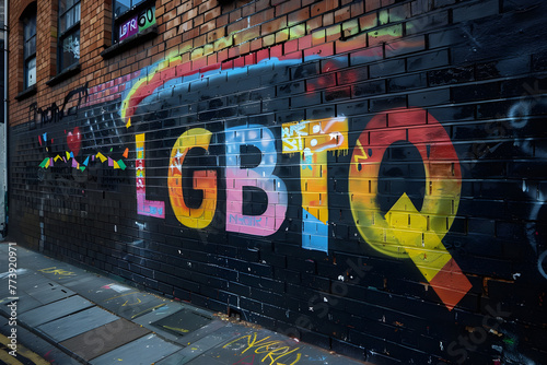 graffiti on a wall with LGBTQ