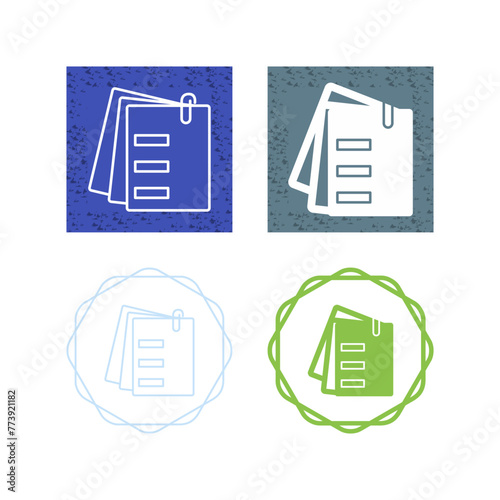 Attached Documents Vector Icon