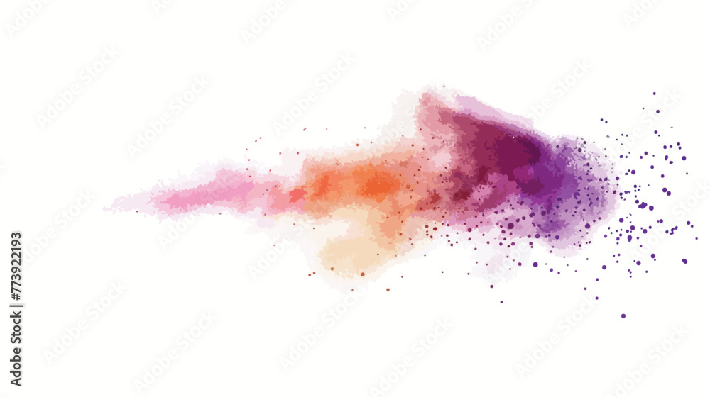Colorful red yellow purple dust particle fly 