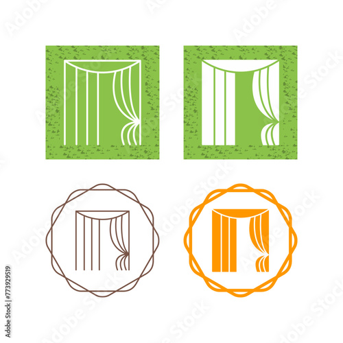 Curtains Vector Icon