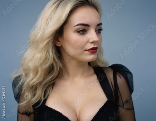 Portrait of young woman wearing in sexy clothes