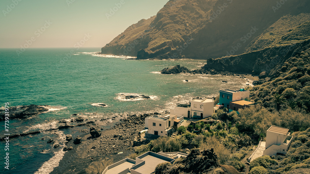 Obraz premium Small village on the coastline of Tenerife