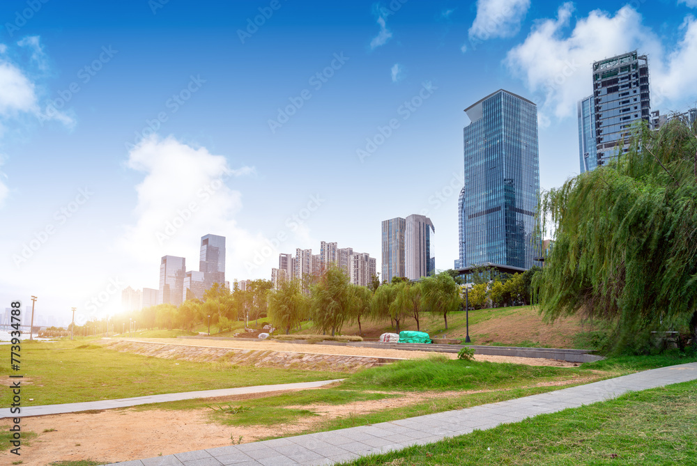 Skyscrapers in the financial district, Changsha, Hunan, China. Skyscrapers in the financial district, Changsha, Hunan, China.