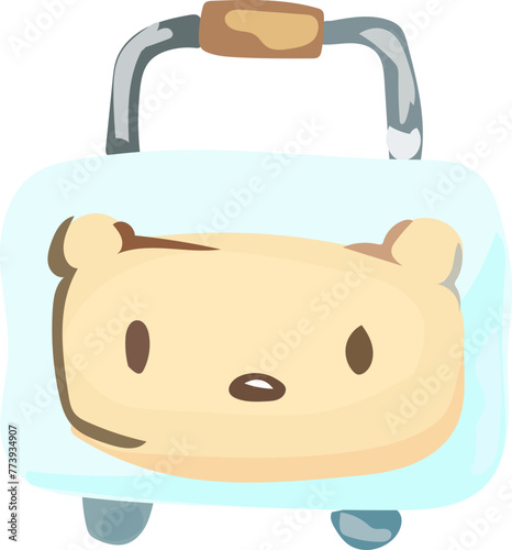Bag illustration on transparent background.
