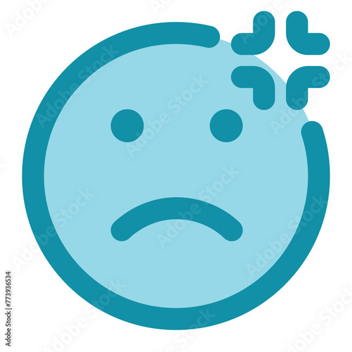 annoyed icon for illustration