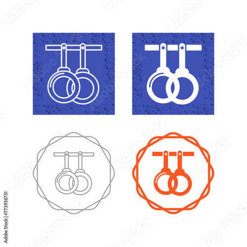Gym Rings Vector Icon