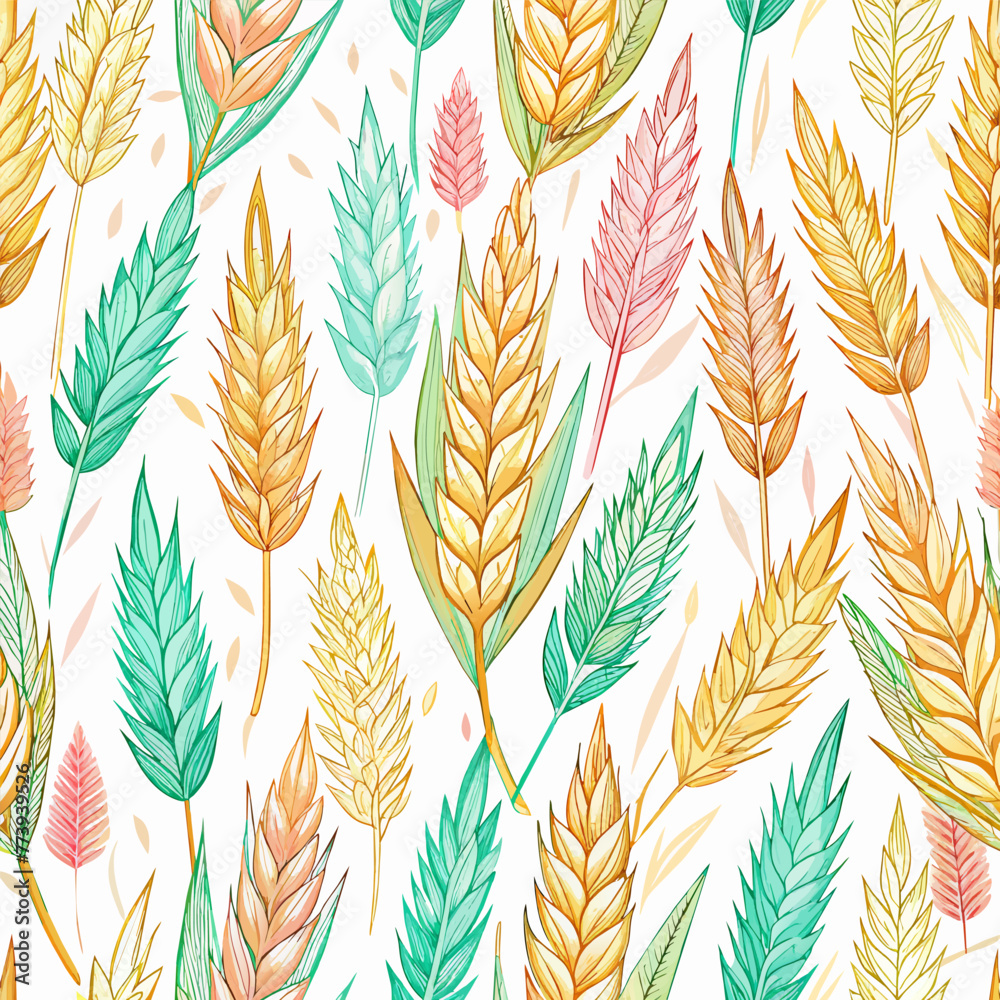 ears of wheat seamless background ears of wheat seamless background