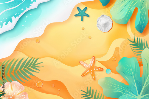 Summer concept design. Summer background and banner illustration