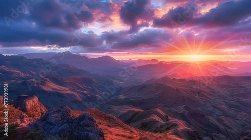 Majestic Mountain Sunset