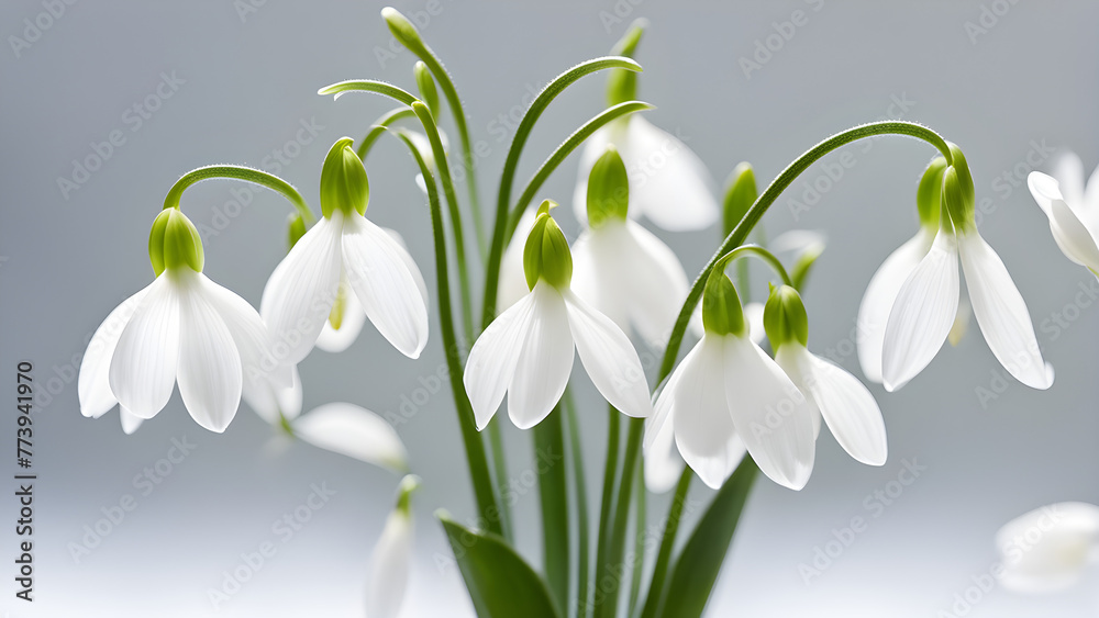 Blooming white orchids
