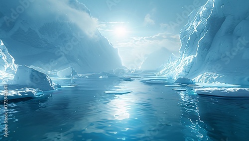 Chilly Blue Waters A Frozen Paradise Generative AI