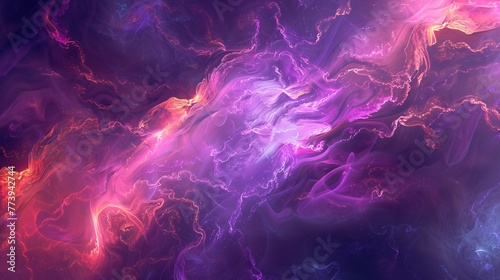 Purple Nebula A Colorful Space Odyssey Generative AI