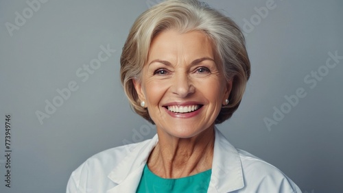 Portrait of a happy and beautiful elderly woman in a dental clinic using dental services to have her teeth cleaned or coated.