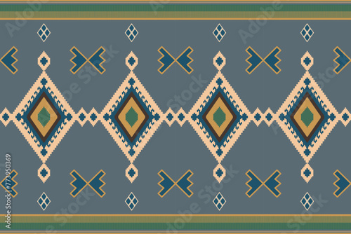 Ethnic pattern.beautiful pattern. folk embroidery,bohemian style,aztec geometric art ornament print.ethnic abstract Inkatha art.Seamless fabric.design for fabric, carpet, wallpaper, clothing	