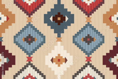 Ethnic pattern.beautiful pattern. folk embroidery,bohemian style,aztec geometric art ornament print.ethnic abstract Inkatha art.Seamless fabric.design for fabric, carpet, wallpaper, clothing	