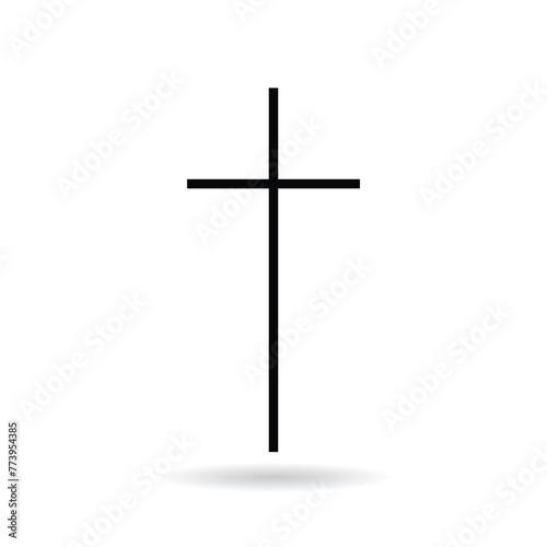 Religion cross icon vector illustration.