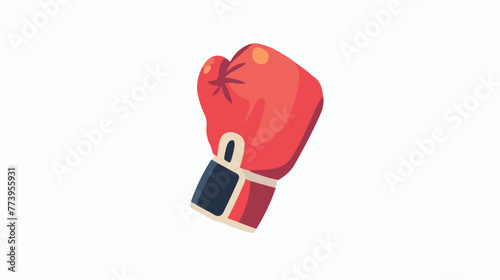 Boxing glove icon vector flat illustration on white background © Mishab
