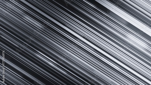 スピード感のある斜線が走る背景画像｜黒と白のlineパターン｜モノクロ、ルノワール