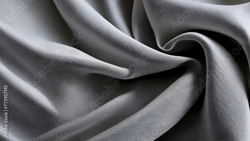 Grey silk fabric background, abstract background