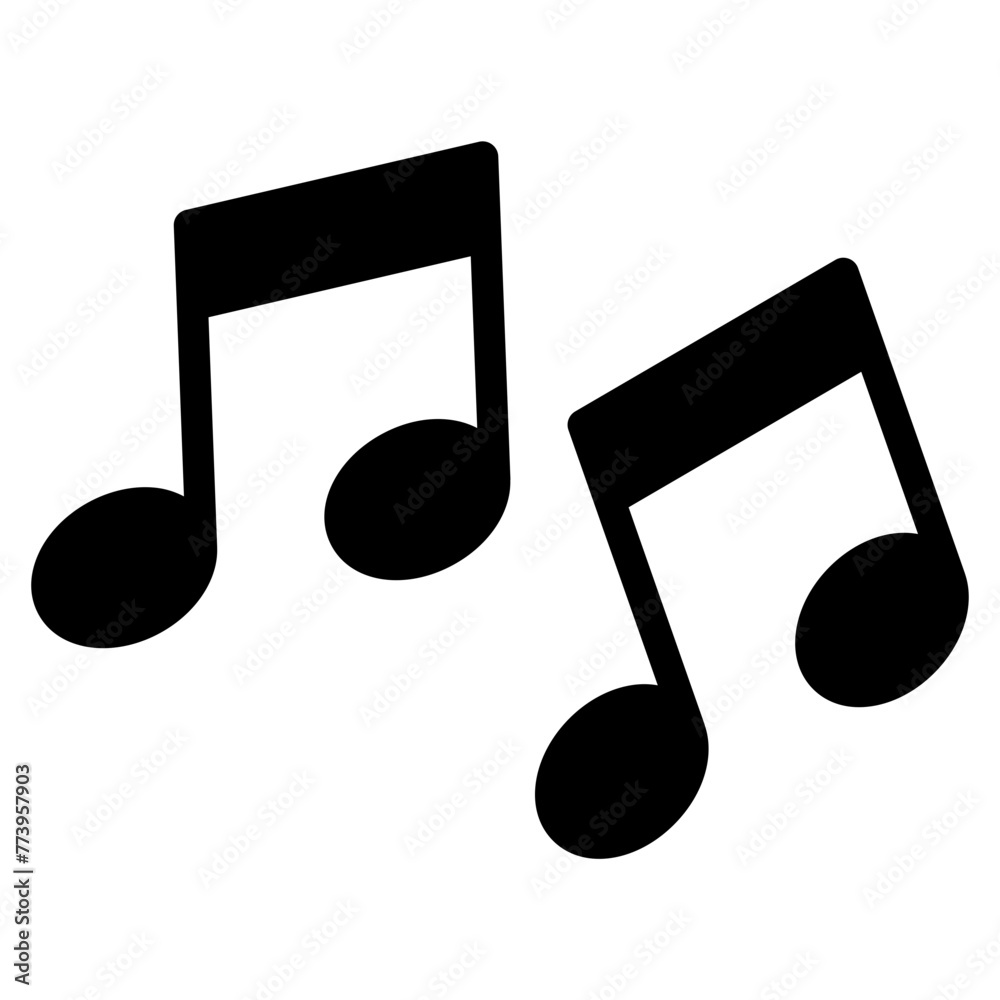 Music notes icon. Musical key signs Music notes icon. Musical key signs