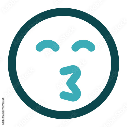 kiss icon for illustration