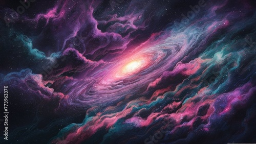 Wallpaper of Galaxy Space, generative ai