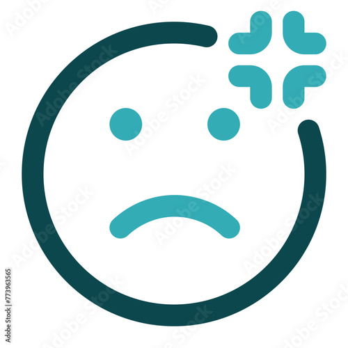 annoyed icon for illustration