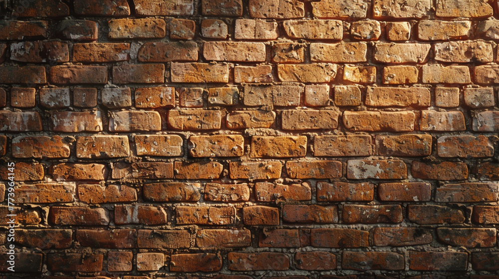 Obraz premium Old brick wall. Red bricks background.