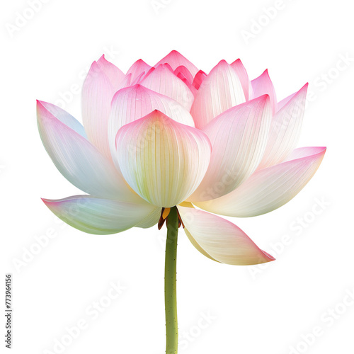 pink water lily lotus isolated white background