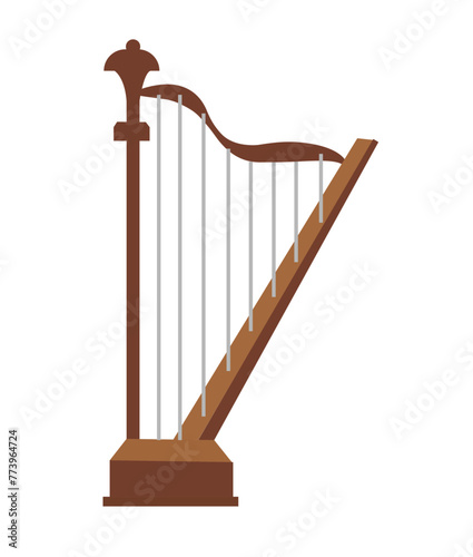 Musical instruments vector. Music instrument hand drawing vector illustration	