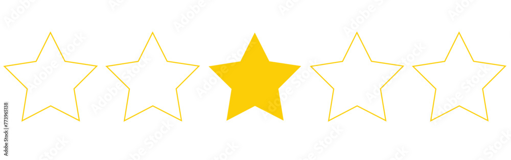 Five stars customer product rating review flat icon for apps and websites Five stars customer product rating review flat icon for apps and websites