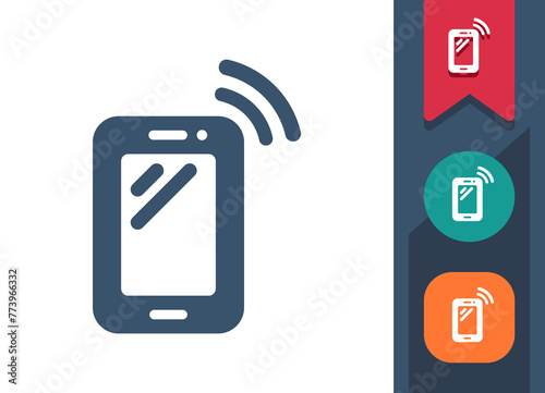 Wireless Icon. WiFi, Wi-Fi, Signal, Mobile Phone, Smartphone