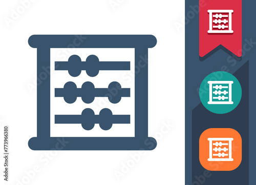 Abacus Icon. Counting Frame, Accounting