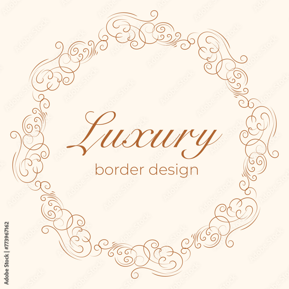 Luxury pattern border frame design