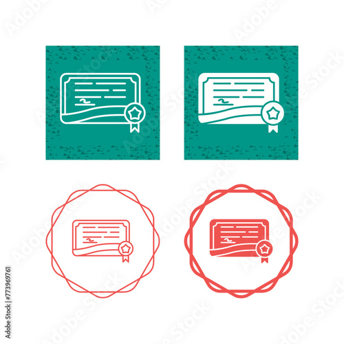 Certificate Vector Icon