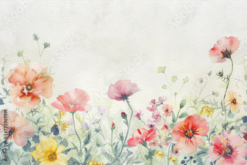 Floral watercolor background Organic shapes Watercolor Elegant blossom flowers illustration suitable for fabric, prints, cover