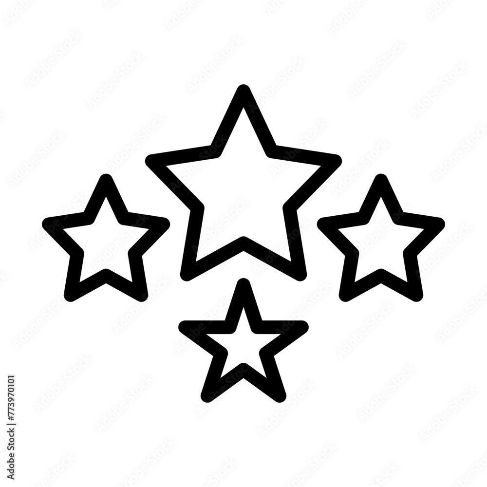 Stars Line Vector Icon Design Stars Line Vector Icon Design