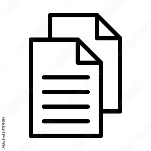 Copy Line Vector Icon Design