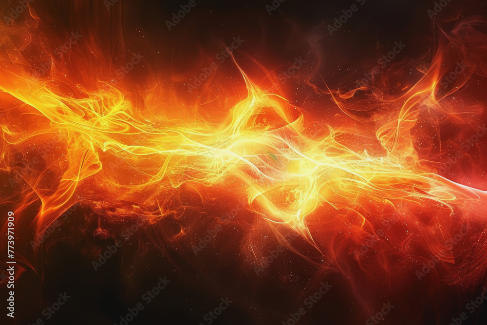light background, energy, orange, yellow, red, black