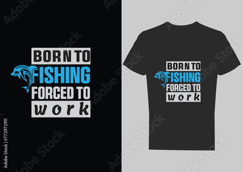 Creative and Vector fishing t-shirt design 
