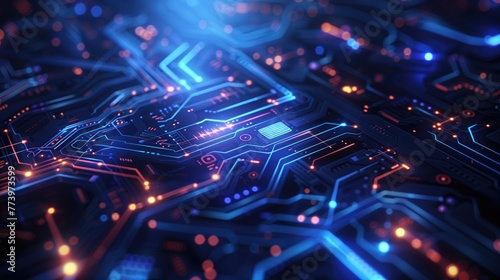 Close Up of an Electronic Circuit Board, electronic background