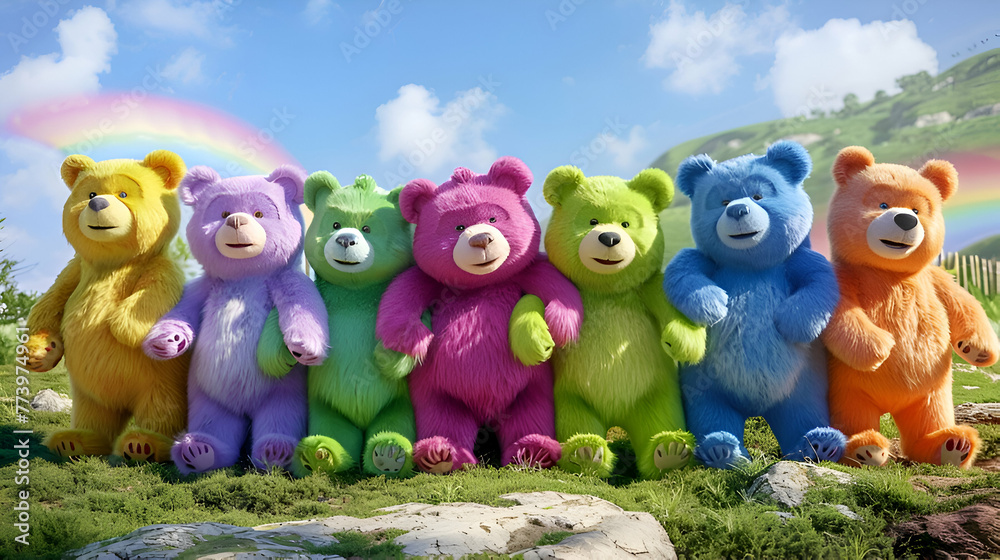 Fototapeta premium Colorful teddy bear