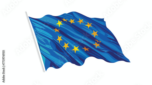 European Union flag flat vector isolated on white background