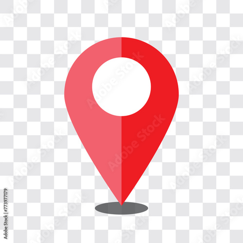 location pin icon on transparent. map marker sign. flat style. map point symbol. map pointer symbol. map pin sign.