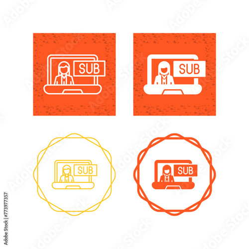 Subscriber Model Vector Icon