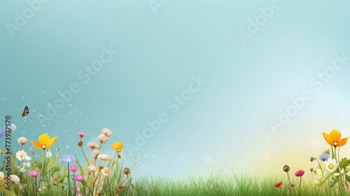 Beautiful spring background with free space for text