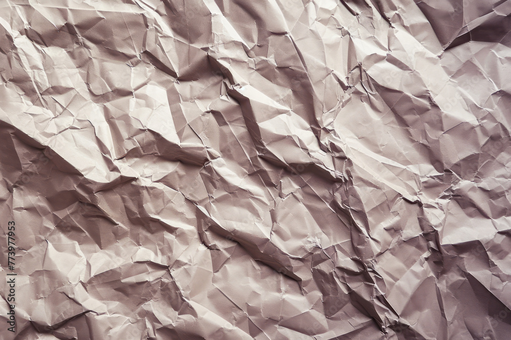 Detailed close up of crumpled paper with visible creases and texture Detailed close up of crumpled paper with visible creases and texture